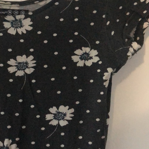 Floral and polka dot print baby doll grunge dress - Picture 5 of 6